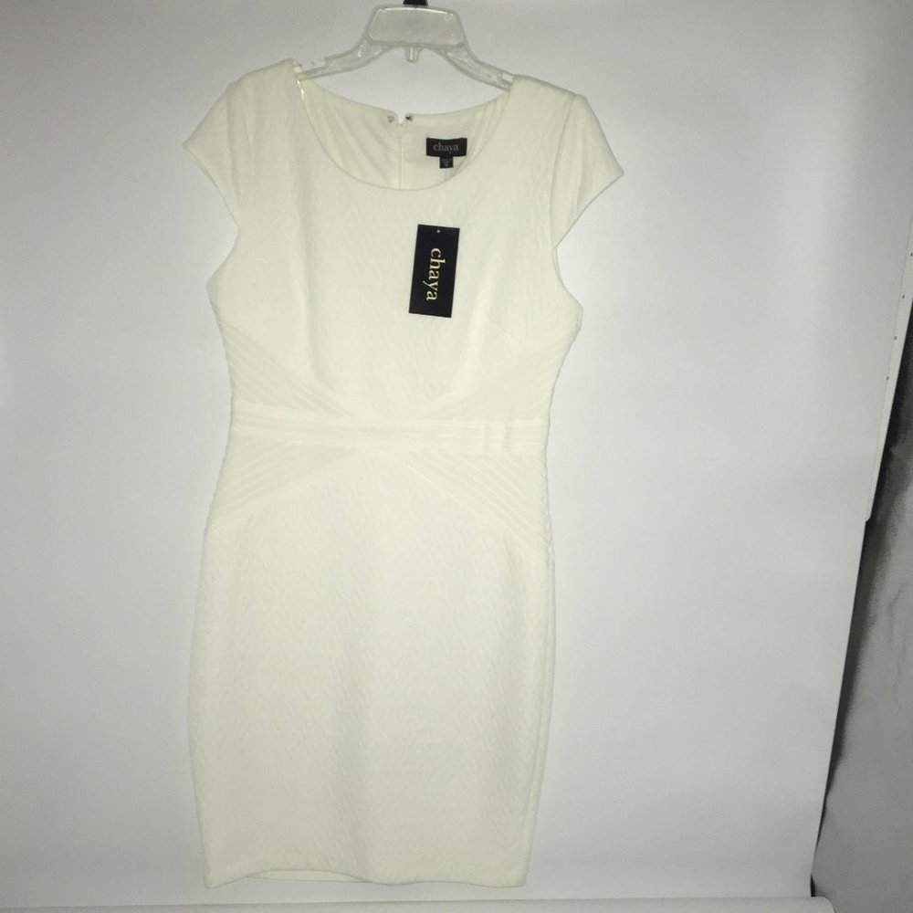 Chaya White fitted dress Size 12